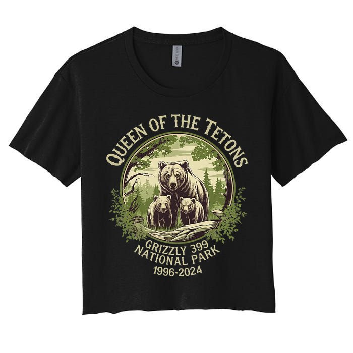 Queen Of The Tetons Grizzly 399 Wildlife Preserve 19962024 Crop Top