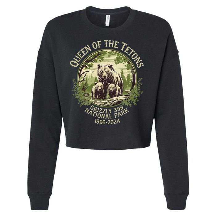 Queen Of The Tetons Grizzly 399 Wildlife Preserve 19962024 Cropped Pullover Crew