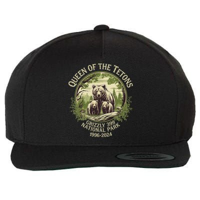Queen Of The Tetons Grizzly 399 Wildlife Preserve 19962024 Wool Snapback Cap