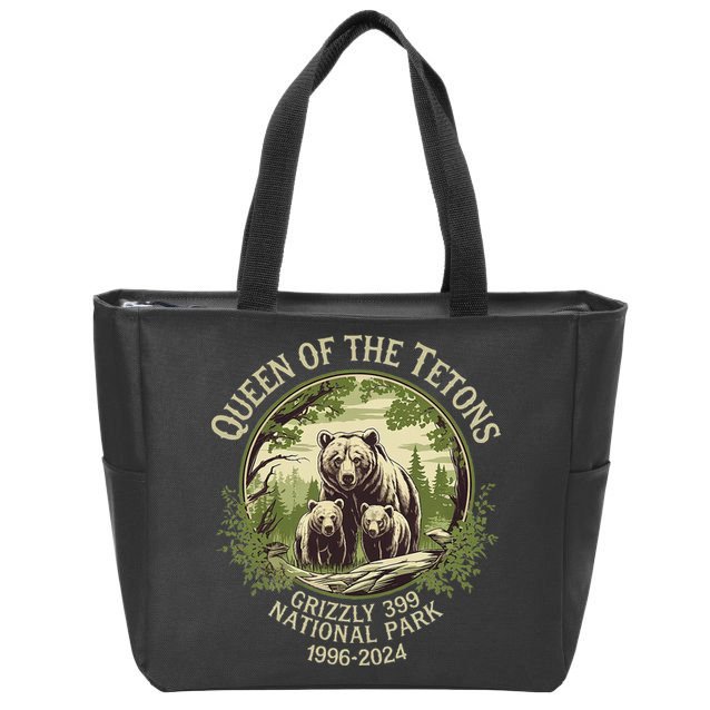 Queen Of The Tetons Grizzly 399 Wildlife Preserve 19962024 Zip Tote Bag