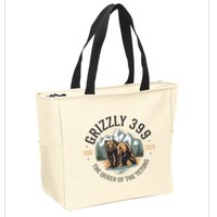 Queen Of The Tetons Grizzly 399 National Park Bear Lovers Zip Tote Bag
