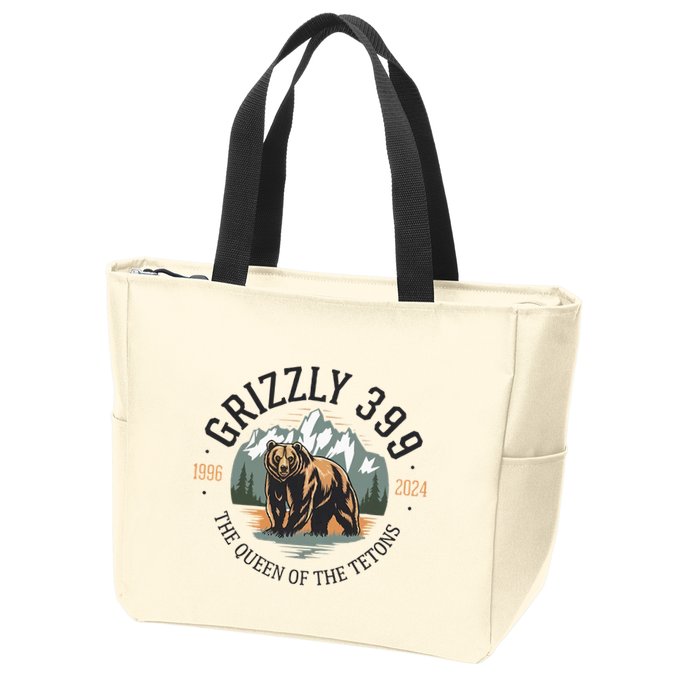 Queen Of The Tetons Grizzly 399 National Park Bear Lovers Zip Tote Bag