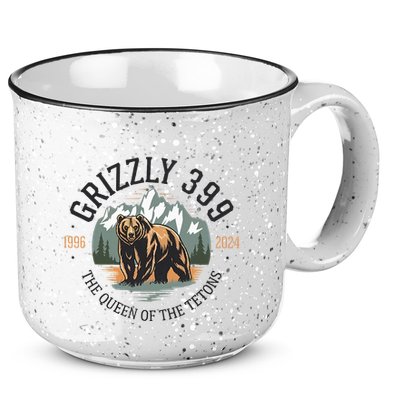 Queen Of The Tetons Grizzly 399 National Park Bear Lovers 15oz Campfire Ceramic Mug