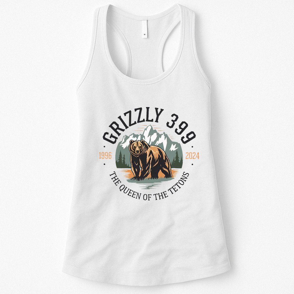 Queen Of The Tetons Grizzly 399 National Park Bear Lovers Womens Tank Top