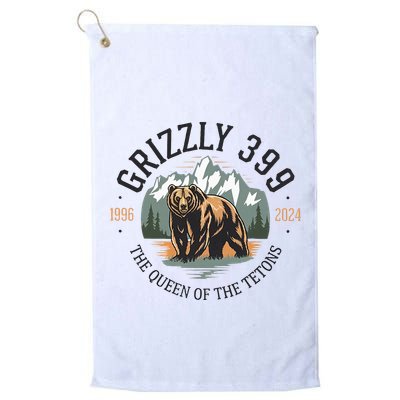 Queen Of The Tetons Grizzly 399 National Park Bear Lovers Golf Towel