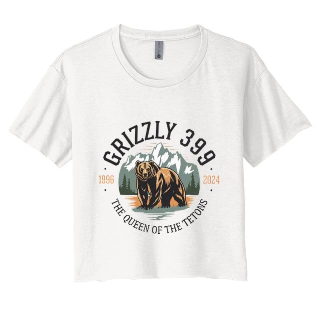 Queen Of The Tetons Grizzly 399 National Park Bear Lovers Crop Top