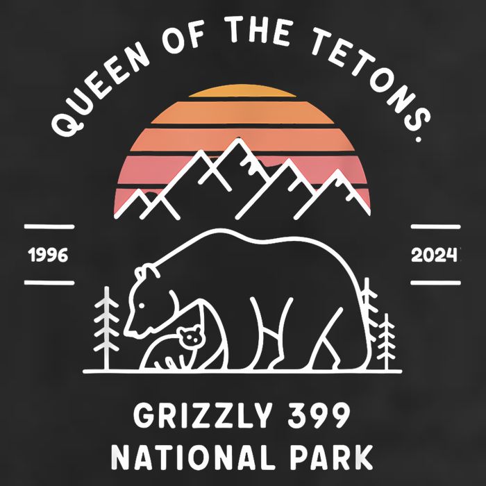 Queen Of The Tetons Grizzly 399 National Park 1996 2024 7 Panel Mesh Trucker Snapback Hat