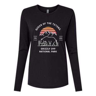 Queen Of The Tetons Grizzly 399 National Park 1996 2024 Womens Cotton Relaxed Long Sleeve T-Shirt