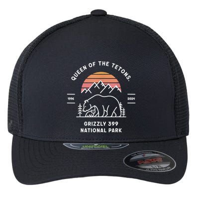 Queen Of The Tetons Grizzly 399 National Park 1996 2024 Flexfit Unipanel Trucker Cap
