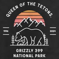 Queen Of The Tetons Grizzly 399 National Park 1996 2024 Adult Drive Performance Visor