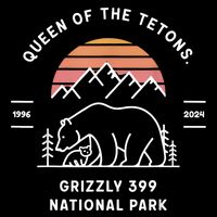 Queen Of The Tetons Grizzly 399 National Park 1996 2024 Bucket Hat