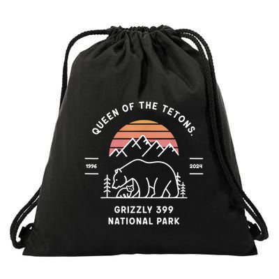 Queen Of The Tetons Grizzly 399 National Park 1996 2024 Drawstring Bag