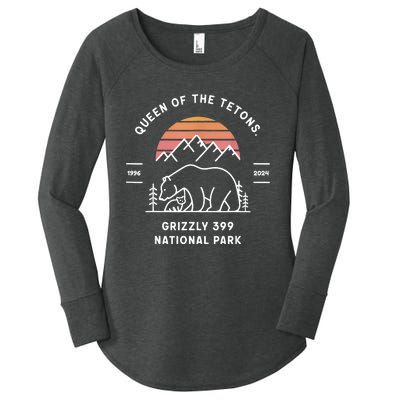 Queen Of The Tetons Grizzly 399 National Park 1996 2024 Women's Perfect Tri Tunic Long Sleeve Shirt