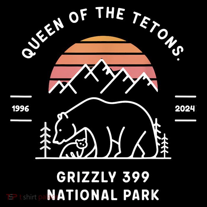 Queen Of The Tetons Grizzly 399 National Park 1996 2024 Flatbill Hat