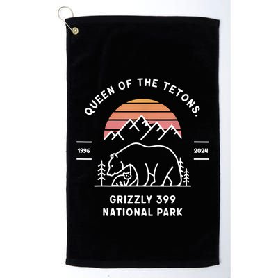 Queen Of The Tetons Grizzly 399 National Park 1996 2024 Golf Towel