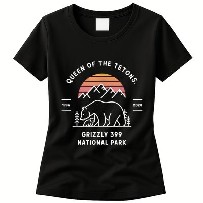 Queen Of The Tetons Grizzly 399 National Park 1996 2024 Womens T-Shirt
