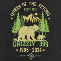 Queen Of The Tetons Grizzly 399 National Park 1996 2024 Cool Comfort Performance Bucket Hat