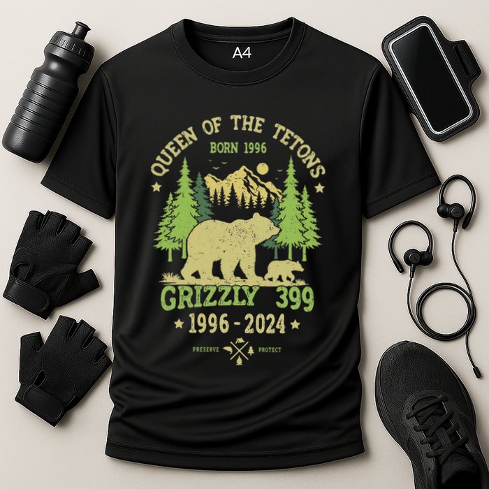Queen Of The Tetons Grizzly 399 National Park 1996 2024 Performance Shirt