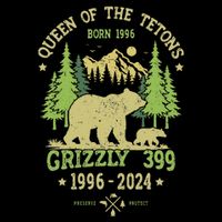 Queen Of The Tetons Grizzly 399 National Park 1996 2024 Performance Shirt