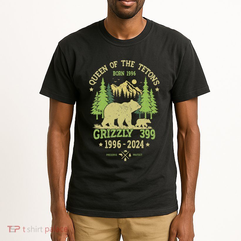 Queen Of The Tetons Grizzly 399 National Park 1996 2024 Tall T-Shirt