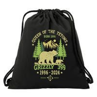 Queen Of The Tetons Grizzly 399 National Park 1996 2024 Drawstring Bag