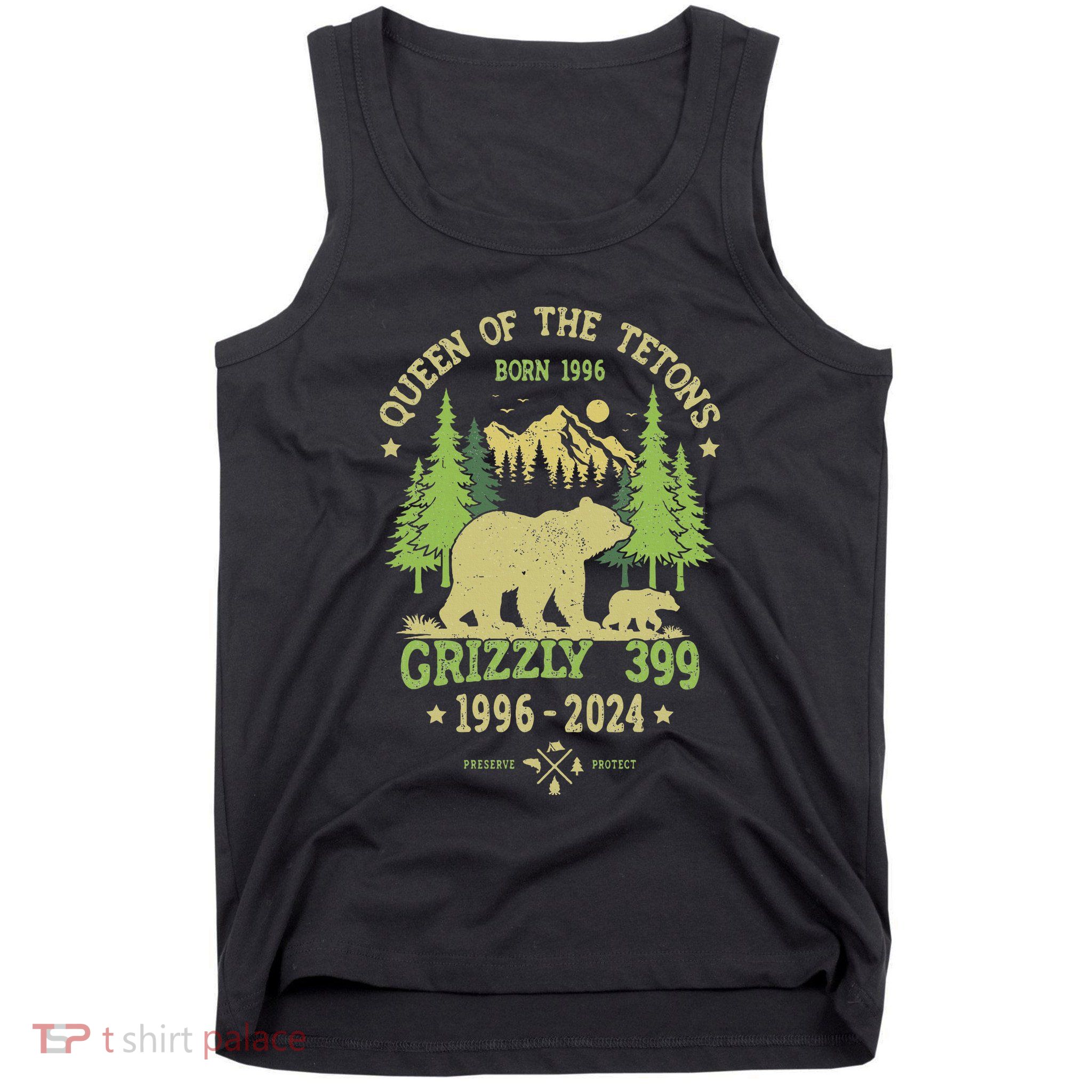 Queen Of The Tetons Grizzly 399 National Park 1996 2024 Tank Top