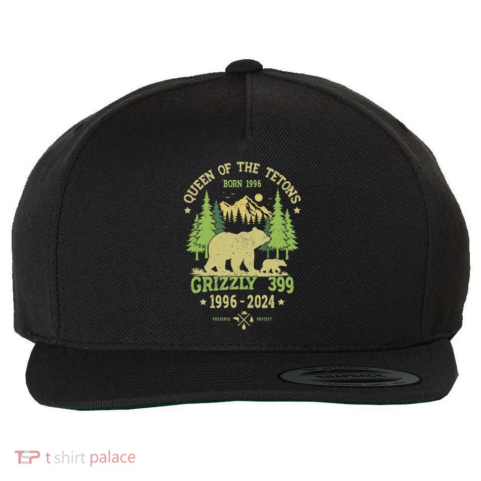 Queen Of The Tetons Grizzly 399 National Park 1996 2024 Wool Snapback Cap