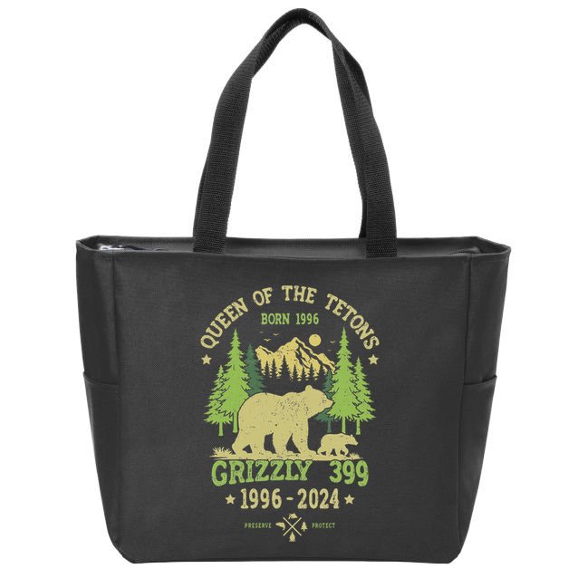 Queen Of The Tetons Grizzly 399 National Park 1996 2024 Zip Tote Bag
