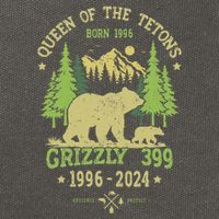 Queen Of The Tetons Grizzly 399 National Park 1996 2024 Cotton Canvas Backpack