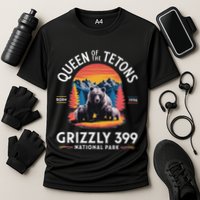 Queen Of The Tetons Grizzly 399 National Park Cooling Performance Crew T-Shirt