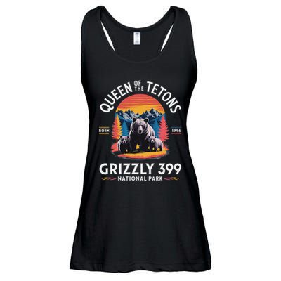 Queen Of The Tetons Grizzly 399 National Park Ladies Essential Flowy Tank