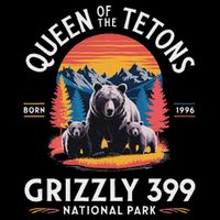 Queen Of The Tetons Grizzly 399 National Park Wool Snapback Cap
