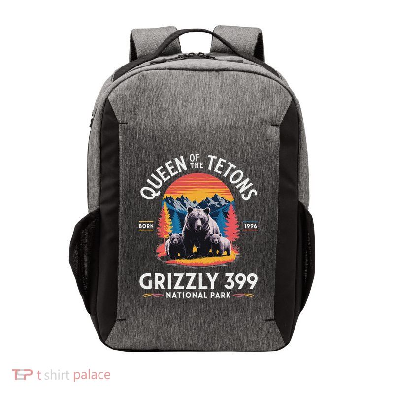 Queen Of The Tetons Grizzly 399 National Park Vector Backpack