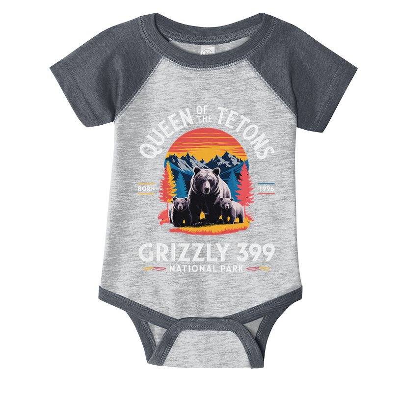 Queen Of The Tetons Grizzly 399 National Park Infant Baby Jersey Bodysuit