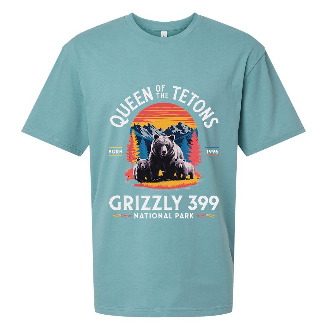 Queen Of The Tetons Grizzly 399 National Park Sueded Cloud Jersey T-Shirt