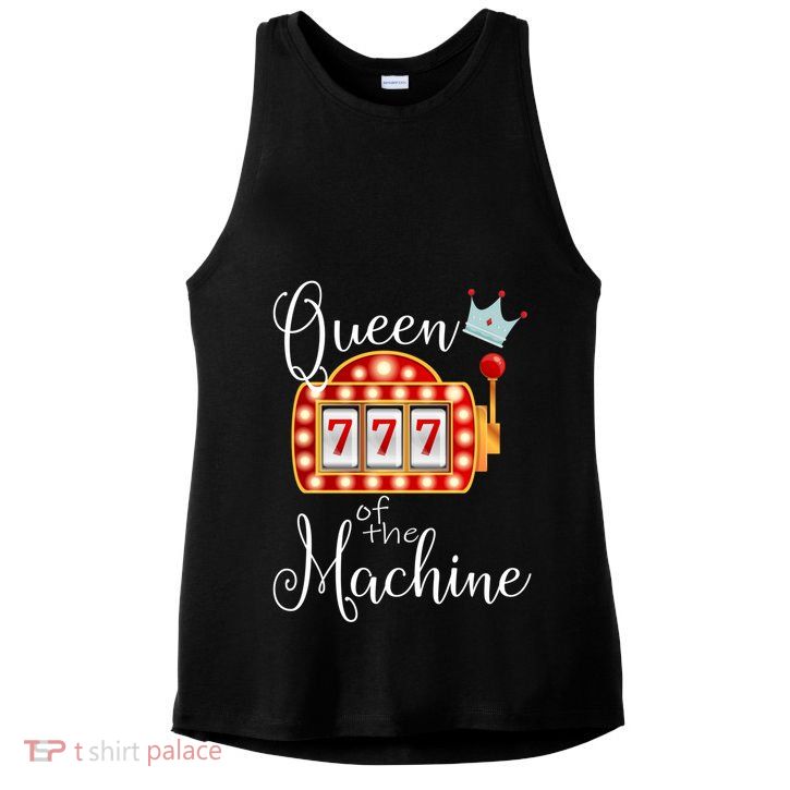 Queen Of The Machine Slot Casino Gambling Money Lovers Ladies PosiCharge Tri-Blend Wicking Tank