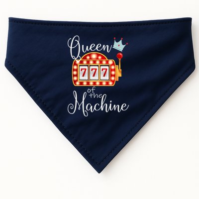 Queen Of The Machine Slot Casino Gambling Money Lovers USA-Made Doggie Bandana