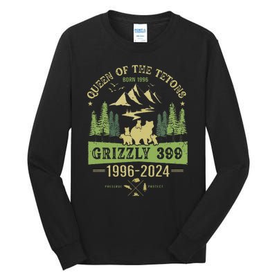 Queen Of The Tetons Grizzly 399 National Park 19962024 Tall Long Sleeve T-Shirt