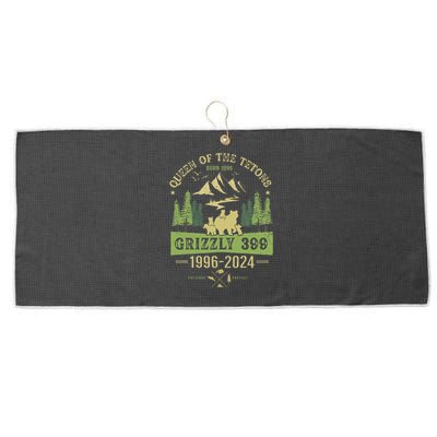 Queen Of The Tetons Grizzly 399 National Park 19962024 Large Microfiber Waffle Golf Towel