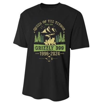 Queen Of The Tetons Grizzly 399 National Park 19962024 Performance Sprint T-Shirt