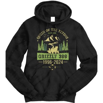 Queen Of The Tetons Grizzly 399 National Park 19962024 Tie Dye Hoodie