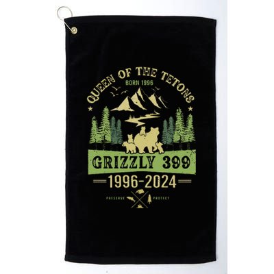 Queen Of The Tetons Grizzly 399 National Park 19962024 Platinum Collection Golf Towel