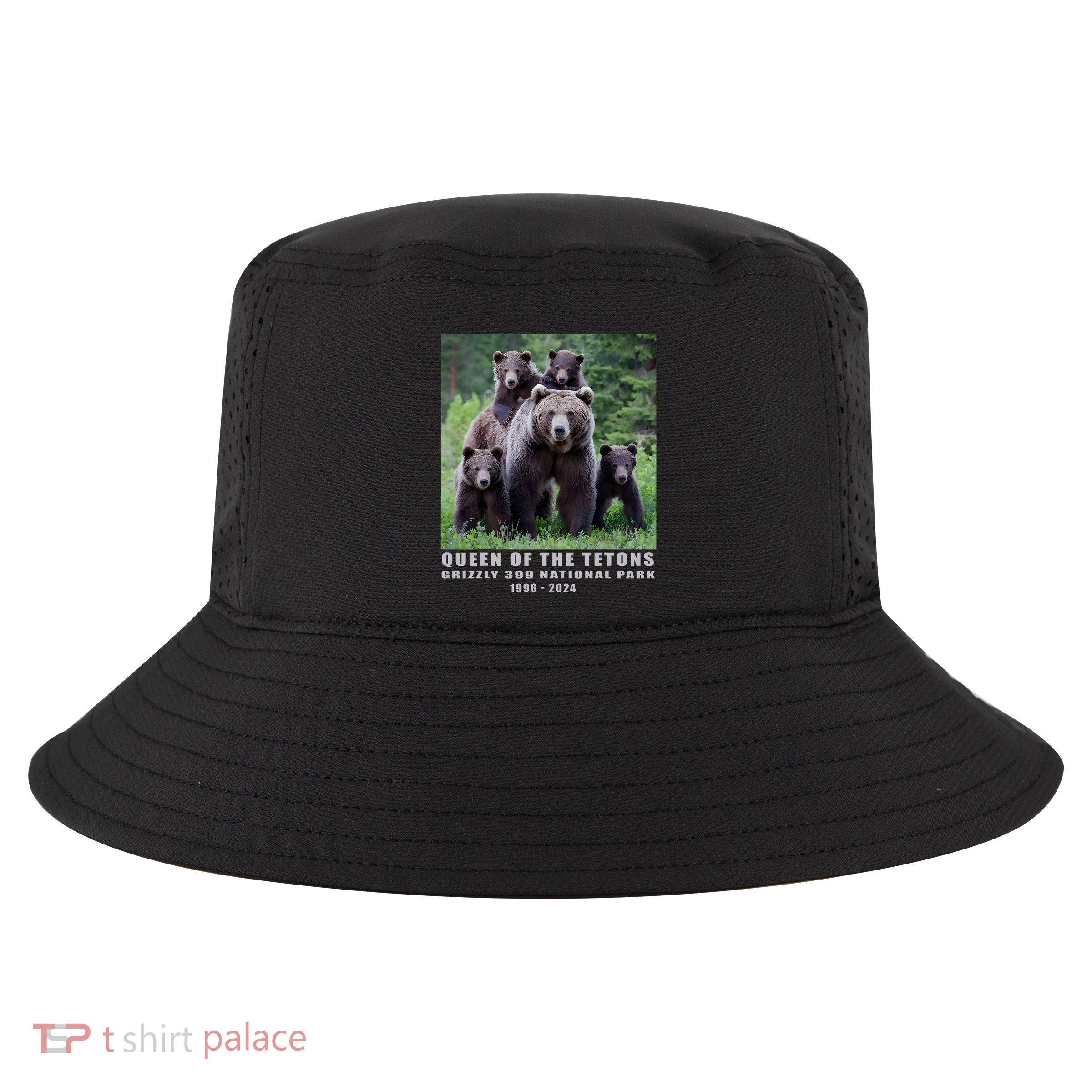 Queen Of The Tetons Grizzly 399 National Park 1996 2024 Cool Comfort Performance Bucket Hat