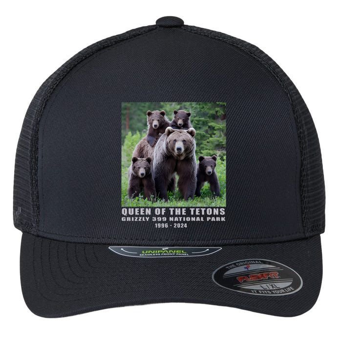 Queen Of The Tetons Grizzly 399 National Park 1996 2024 Flexfit Unipanel Trucker Cap