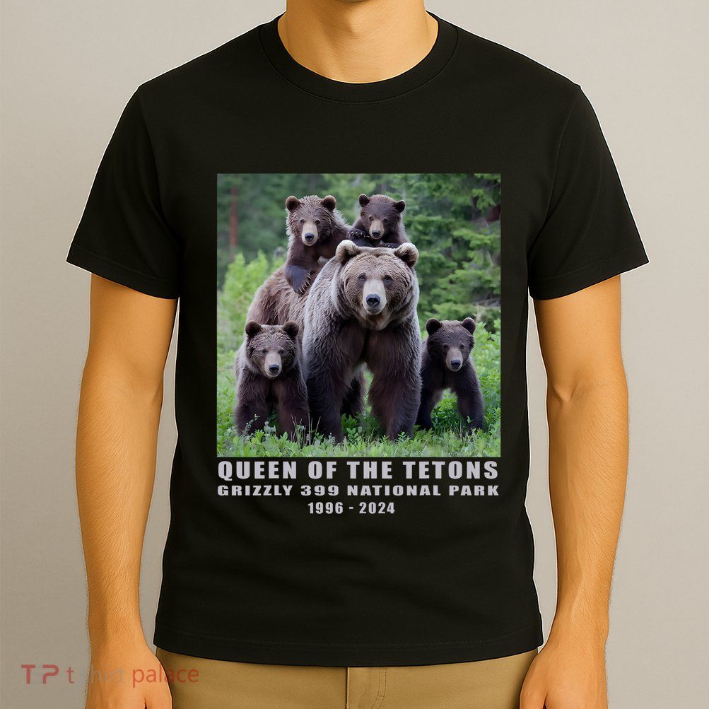 Queen Of The Tetons Grizzly 399 National Park 1996 2024 T-Shirt