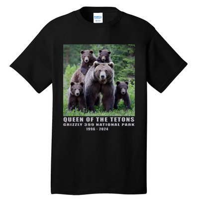 Queen Of The Tetons Grizzly 399 National Park 1996 2024 Tall T-Shirt