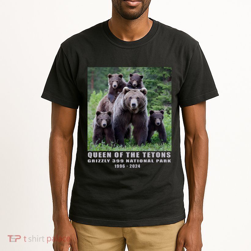 Queen Of The Tetons Grizzly 399 National Park 1996 2024 Tall T-Shirt