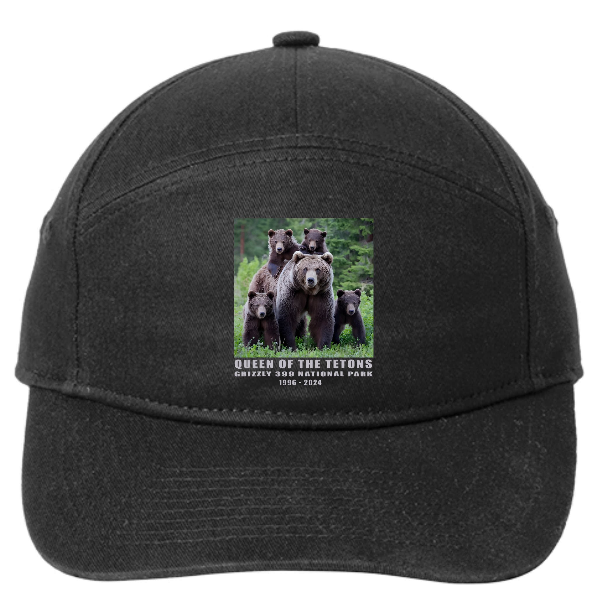 Queen Of The Tetons Grizzly 399 National Park 1996 2024 7-Panel Snapback Hat