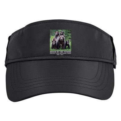 Queen Of The Tetons Grizzly 399 National Park 1996 2024 Adult Drive Performance Visor