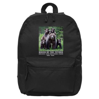 Queen Of The Tetons Grizzly 399 National Park 1996 2024 16 in Basic Backpack